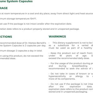 Dr. Matteo Bertelli’s™ Immune System Capsules