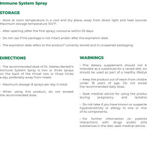 Dr. Matteo Bertelli's™ Immune System Spray